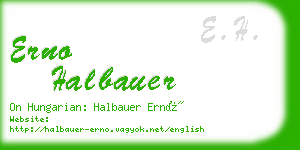 erno halbauer business card